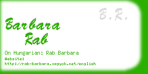 barbara rab business card